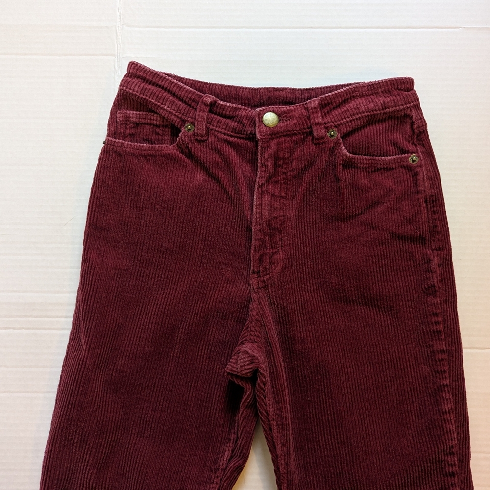 Monki Burgundy Corduroy Pants Us Size 2/Eu Size 34 View 4